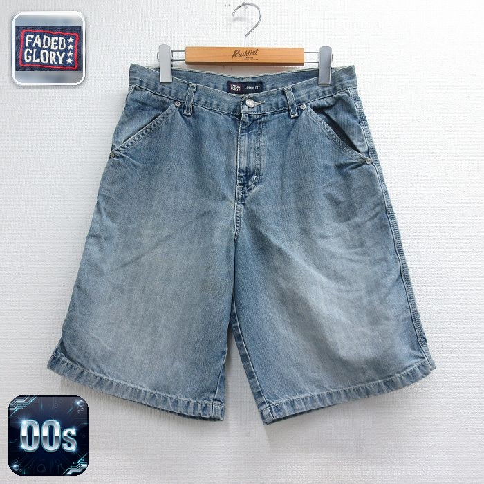 FADED GLORY 00s ショートパンツ デニム ネイビー 実寸W32 | 古着