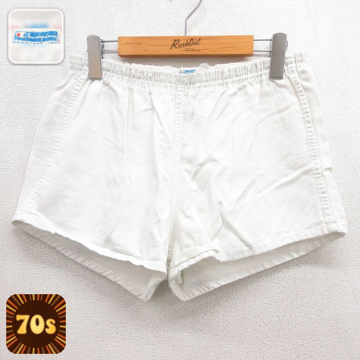 チャンピオン 70s ショートパンツ ホワイト 実寸W30 | 古着