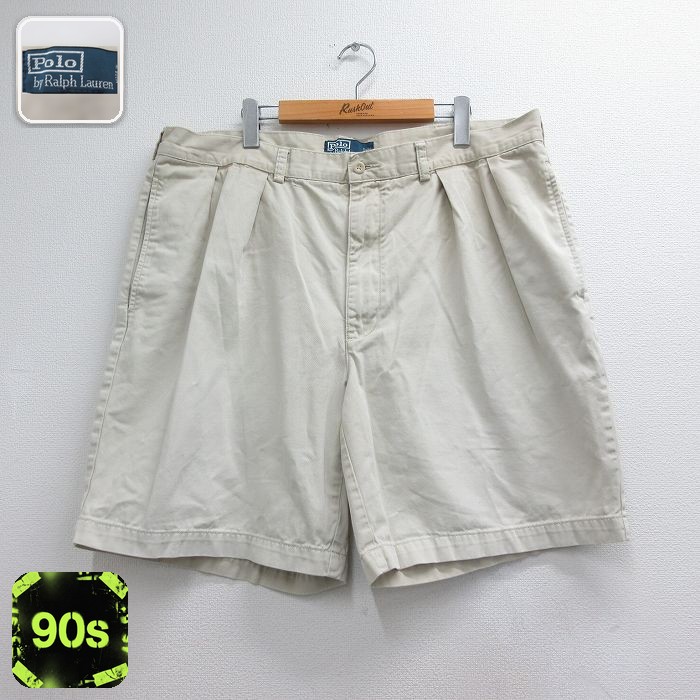 ラルフローレン 90s ショートチノパンツ ベージュ 実寸W40 | 古着