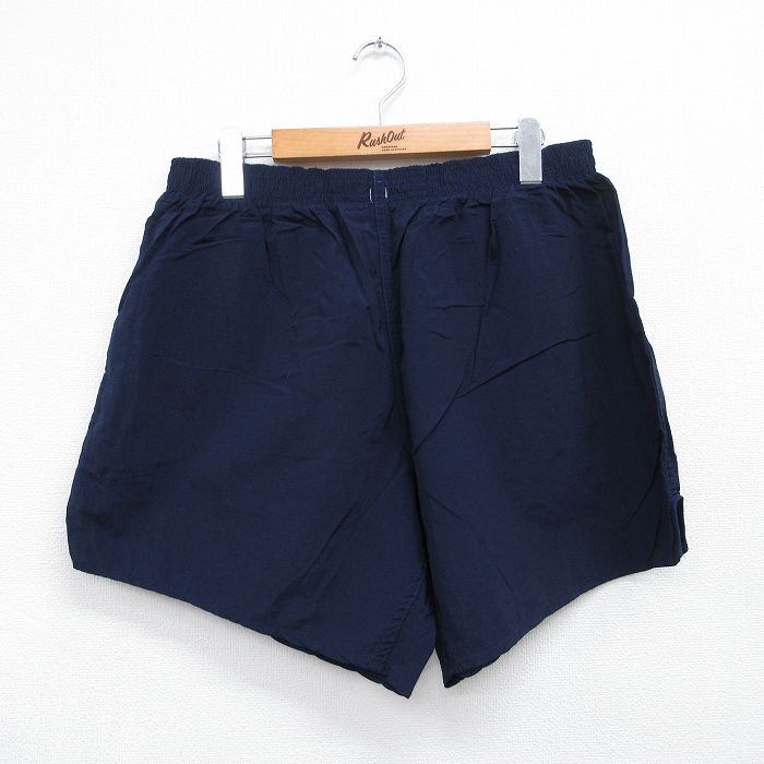 ショート ナイロン パンツ ネイビー 実寸W33 | 古着
