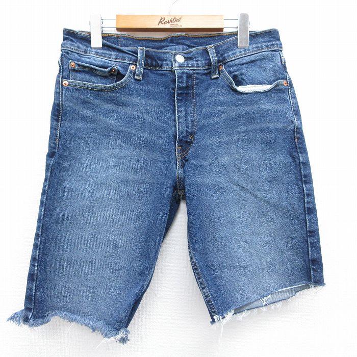 リーバイス511 ショートパンツ ヒゲ ネイビー 実寸W32 | 古着