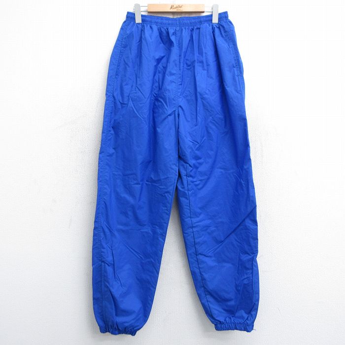 【50%OFF】W30★古着 ホロウェイ ナイロン パンツ メンズ 00年代 00s 無地 青 ブルー 25feb22 中古 ボトムス ロング