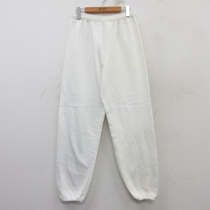 W32★古着 ジャージーズ スウェット パンツ メンズ 80年代 80s 無地 USA製 白 ホワイト 25mar06 中古 ボトムス ロング