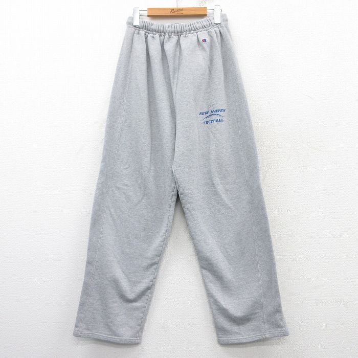 W33★古着 チャンピオン champion リバースウィーブ スウェット パンツ メンズ 00年代 00s フットボール グレー 霜降り 25mar06 中古 ボトムス ロング