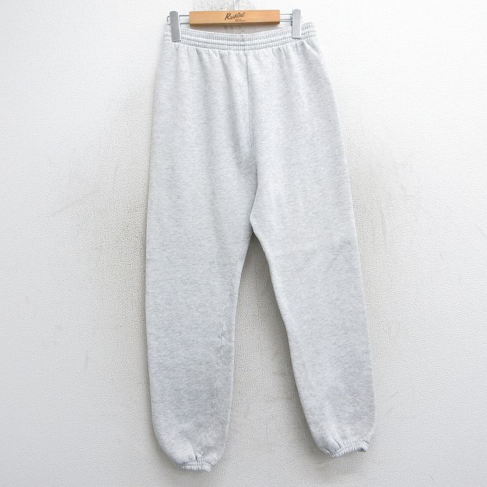 W31★古着 ヘインズ Hanes スウェット パンツ メンズ 90年代 90s 無地 USA製 薄グレー 霜降り 25mar15 中古 ボトムス ロング