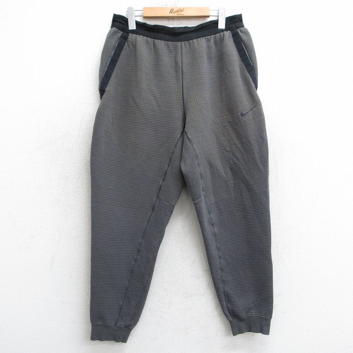 【50%OFF】W34★古着 ナイキ NIKE イージー パンツ メンズ 00年代 00s ワンポイントロゴ グレー他 25mar15 中古 ボトムス ロング