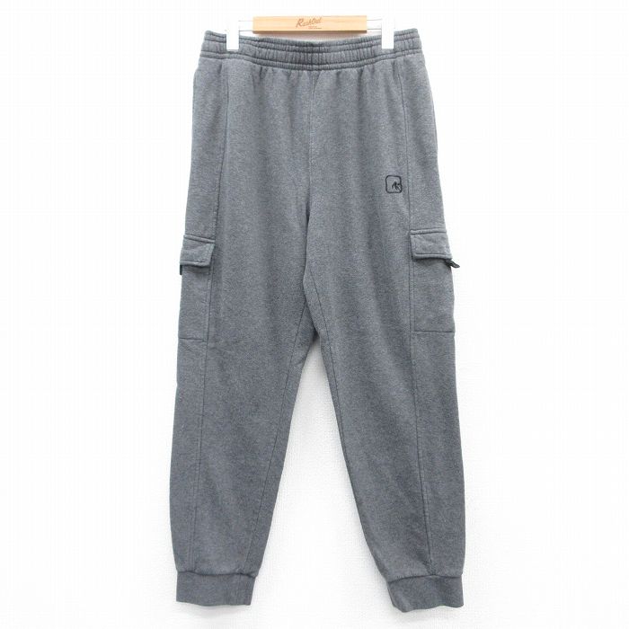 W34★古着 AND1 スウェット カーゴ パンツ メンズ 濃グレー 25mar26 中古 ボトムス ロング