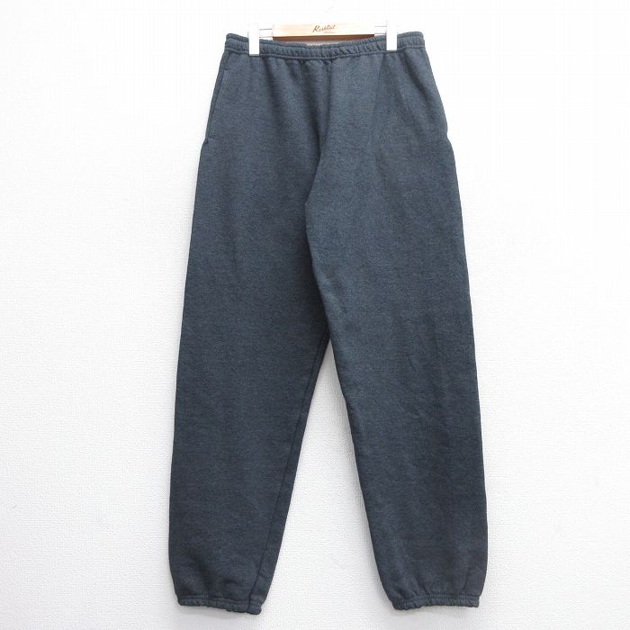 W36★古着 フルーツオブザルーム スウェット パンツ メンズ 00年代 00s 濃グレー 霜降り 25mar27 中古 ボトムス ロング
