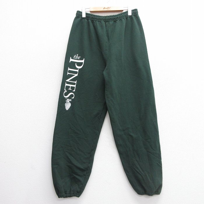 W36★古着 スウェット パンツ メンズ 00年代 00s PINES 緑 グリーン 25mar27 中古 ボトムス ロング