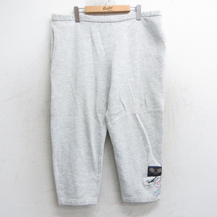 W39★古着 ゲス GUESS ブランド スウェット パンツ メンズ 90年代 90s ワッペン USA製 薄グレー 霜降り 25apr03 中古 ボトムス ロング