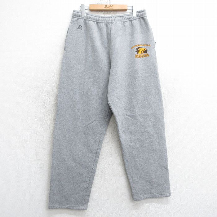 W35★古着 ラッセル スウェット パンツ メンズ 00年代 00s ウォッチャングヒルズ ウォリアーズ レスリング グレー 霜降り 【spe】 25apr17 中古 ボトムス ロング