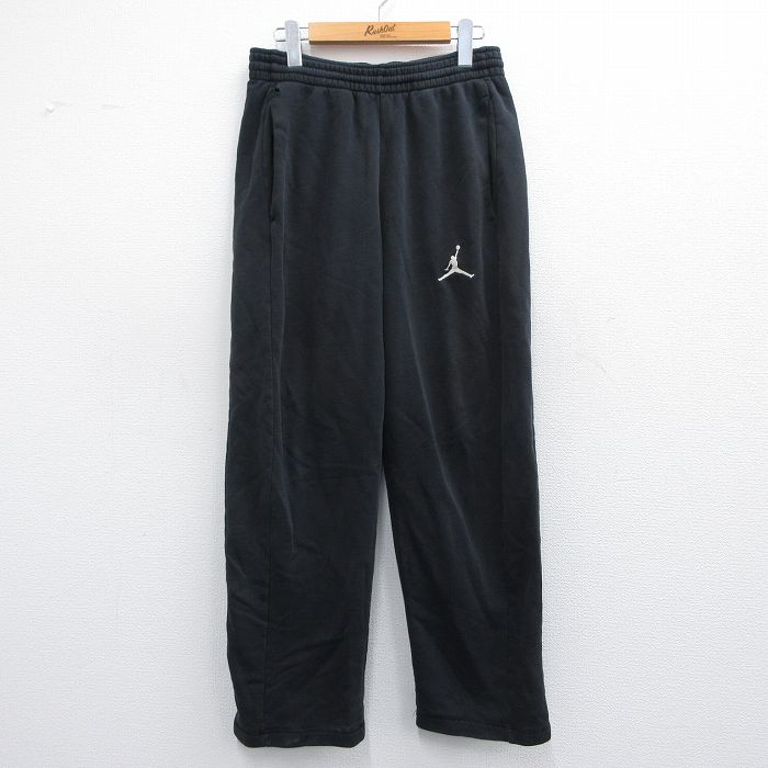 W31★古着 スウェット パンツ メンズ 00年代 00s マイケルジョーダン エアジョーダン 黒 ブラック 25apr25 中古 ボトムス ロング