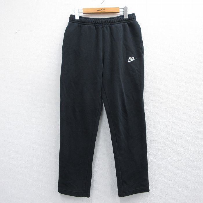 【20%OFF】W32★古着 ナイキ NIKE スウェット パンツ メンズ ワンポイントロゴ 黒 ブラック 25apr25 中古 ボトムス ロング