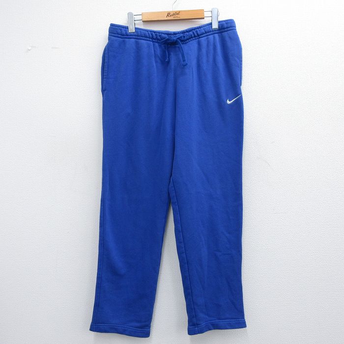 W36★古着 ナイキ NIKE スウェット パンツ メンズ ワンポイントロゴ 青 ブルー 25apr26 中古 ボトムス ロング