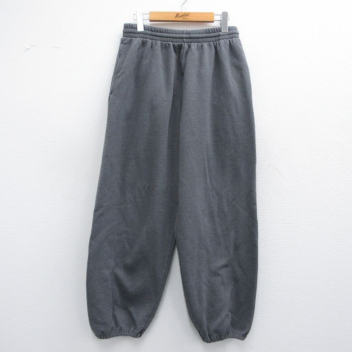 W29★古着 フルーツオブザルーム スウェット パンツ メンズ 無地 グレー 25apr26 中古 ボトムス ロング