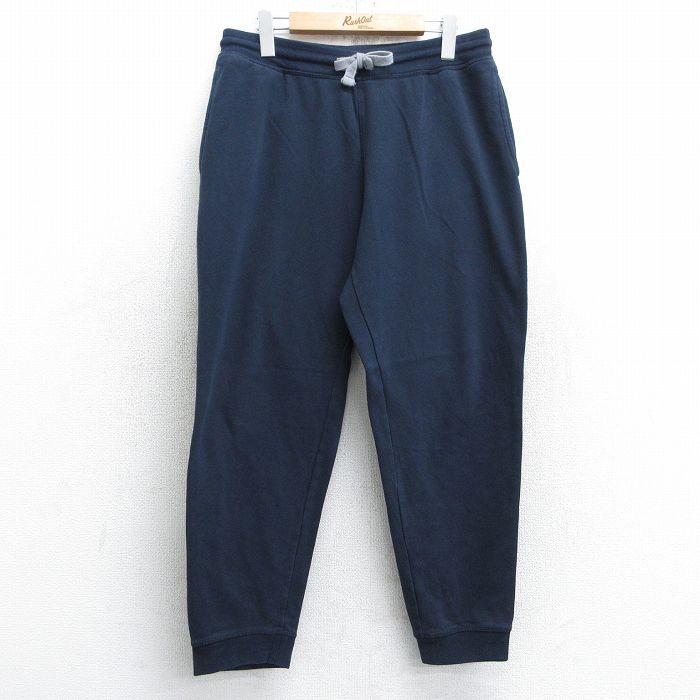 W34★古着 ノーティカ NAUTICA ブランド スウェット パンツ メンズ ワンポイントロゴ 紺 ネイビー 25may08 中古 ボトムス ロング