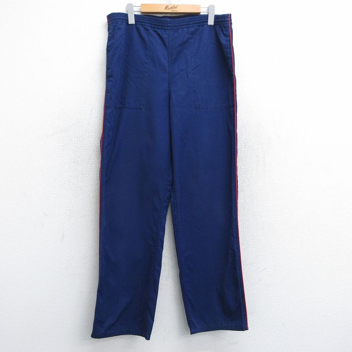 W35★古着 イージー パンツ メンズ 90年代 90s 紺他 ネイビー 25may08 中古 ボトムス ロング