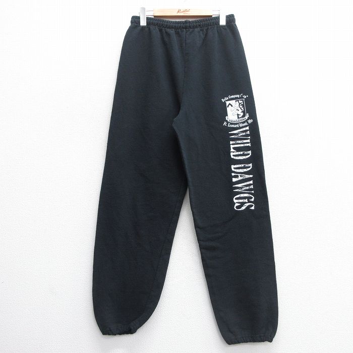 W34★古着 スウェット パンツ メンズ 00年代 00s WILD DAWGS 黒 ブラック 25may09 中古 ボトムス ロング