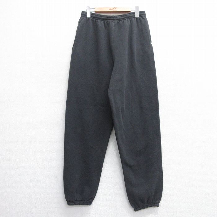 W35★古着 ヘインズ Hanes スウェット パンツ メンズ 00年代 00s 無地 黒 ブラック 25may09 中古 ボトムス ロング
