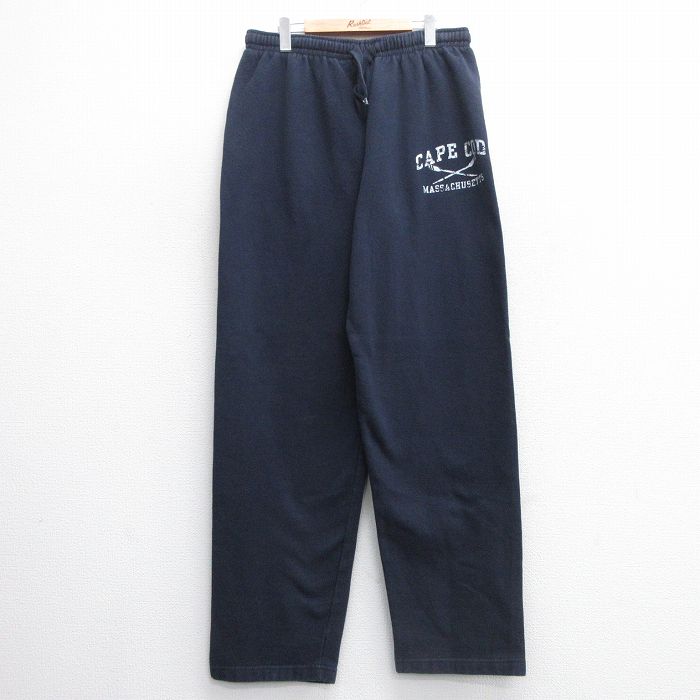 【50%OFF】W37★古着 スウェット パンツ メンズ 00年代 00s ケープコッド 紺 ネイビー 25may09 中古 ボトムス ロング