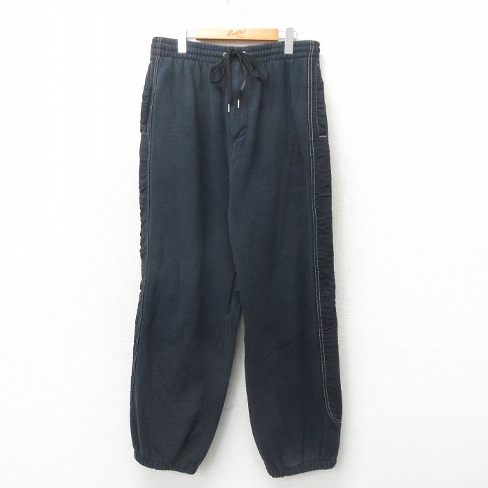 W35★古着 スウェット パンツ 黒 ブラック 25may12 中古 メンズ ボトムス ロング