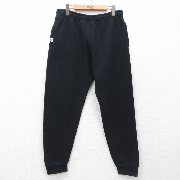 W33★古着 ラッセル スウェット パンツ メンズ 00年代 00s 黒 ブラック 25jun28 中古 ボトムス ロング