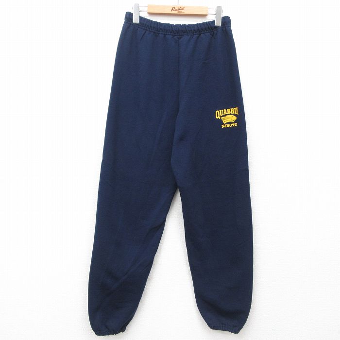 W29★古着 ジャージーズ スウェット パンツ メンズ00年代 00s QUABBIN 濃紺 ネイビー 25jun28 中古 メンズ ボトムス ロング