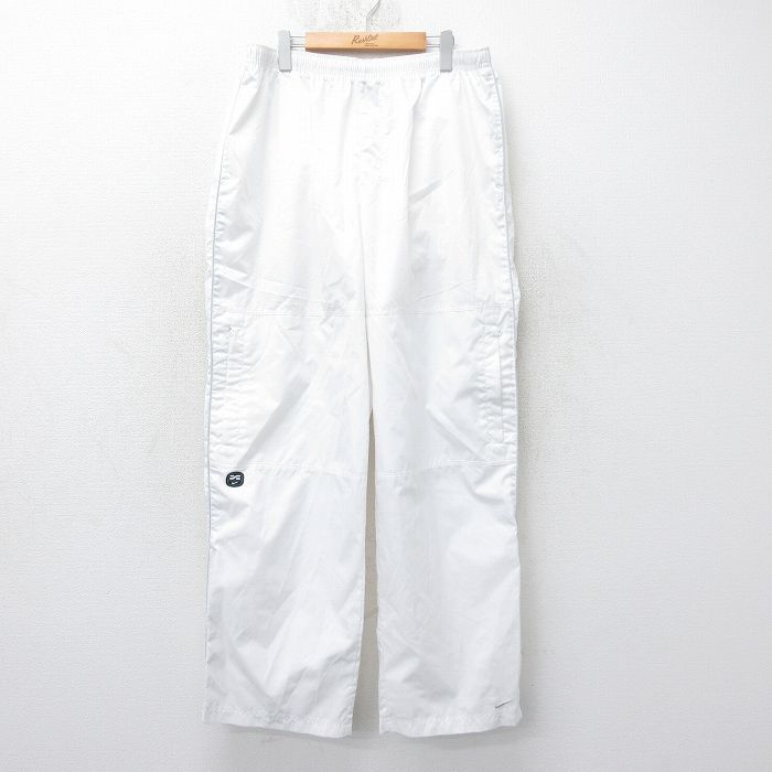 W46★古着 ナイキ NIKE イージー パンツ メンズ ワンポイントロゴ 白 ホワイト 25jul07 中古 ボトムス ロング