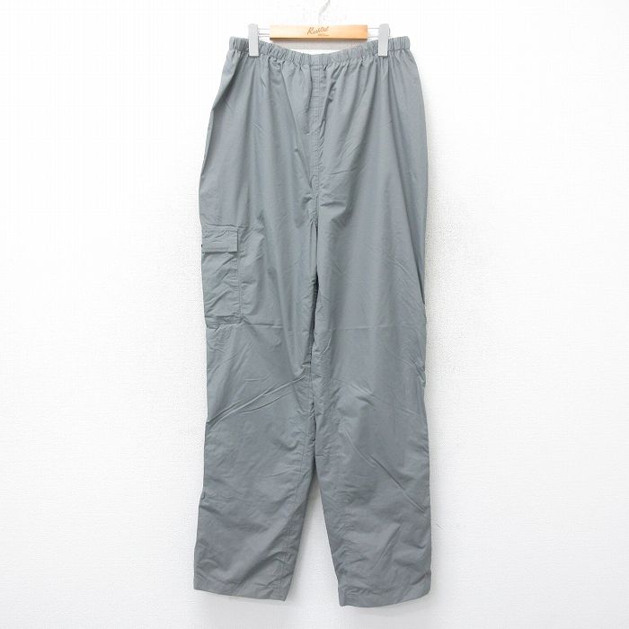 W33★古着 ナイロン パンツ メンズ STEARNS グレー 内側メッシュ 25jul14 中古 ボトムス ロング