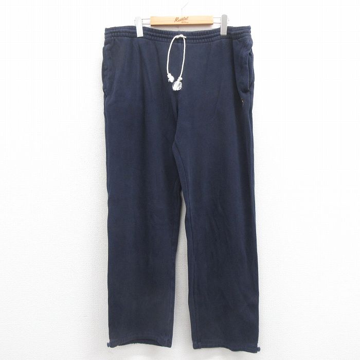 W39★古着 ラルフローレン Ralph Lauren ブランド スラックス パンツ 90年代 90s ワンポイントロゴ コットン 紺 ネイビー 25aug06 中古 メンズ ボトムス ロング