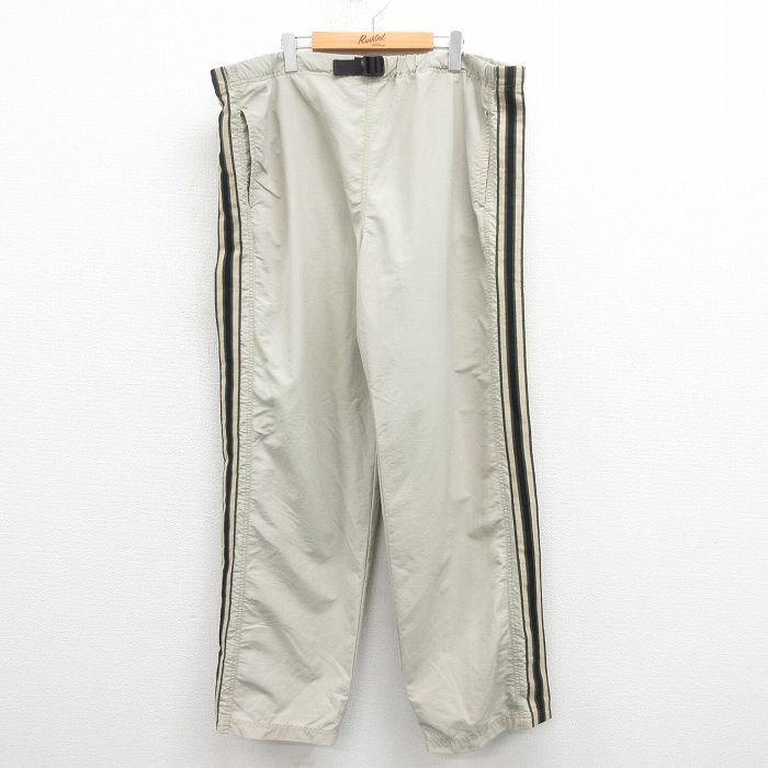 W40★古着 ギャップ GAP ナイロン パンツ メンズ 00年代 00s 大きいサイズ 薄ベージュ カーキ 25aug06 中古 ボトムス ロング