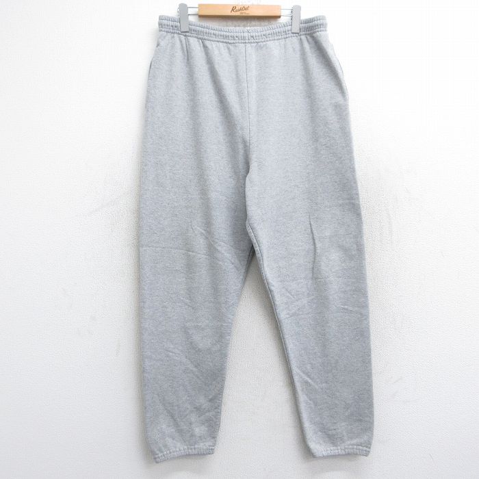 W35★古着 フルーツオブザルーム スウェット パンツ メンズ 00年代 00s 無地 グレー 霜降り 25aug13 中古 ボトムス ロング