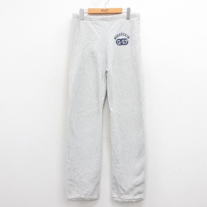W33★古着 チャンピオン champion リバースウィーブ スウェット パンツ メンズ 80年代 80s G-57 USA製 グレー 霜降り 【spe】 25aug26 中古 ボトムス ロング