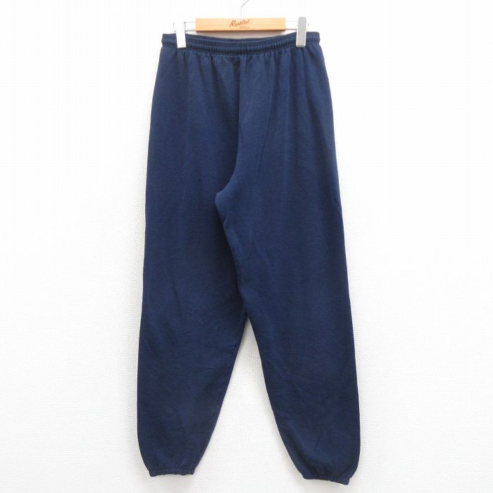 【50%OFF】W32★古着 スウェット パンツ メンズ 90年代 90s 無地 USA製 紺 ネイビー 25aug26 中古 ボトムス ロング