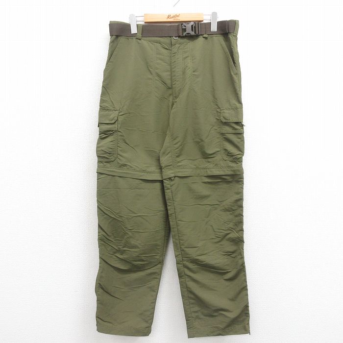 W34★古着 カベラス ナイロン パンツ メンズ 薄緑 グリーン 25aug29 中古 ボトムス ロング