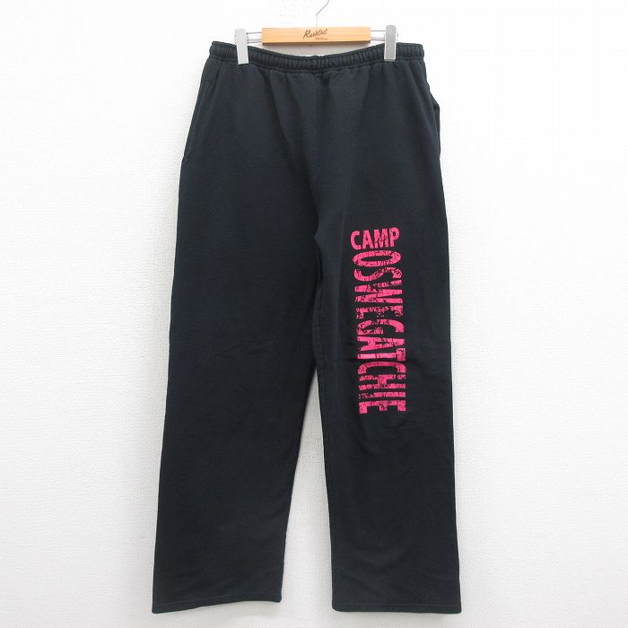 W33★古着 ジャージーズ スウェット パンツ メンズ 00年代 00s キャンプ 黒 ブラック 25aug29 中古 ボトムス ロング
