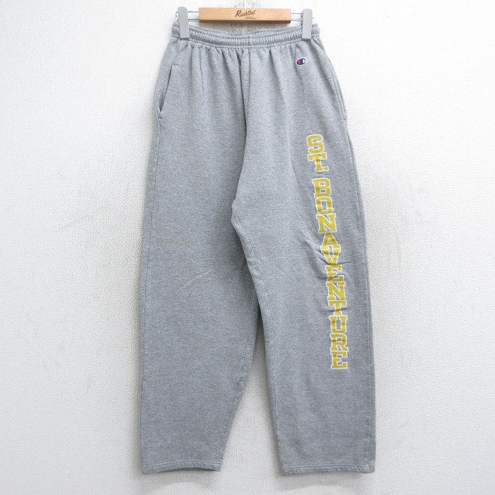 W26★古着 チャンピオン champion スウェット パンツ メンズ 00年代 00s セントボナベンチャー グレー 霜降り 25sep03 中古 ボトムス ロング