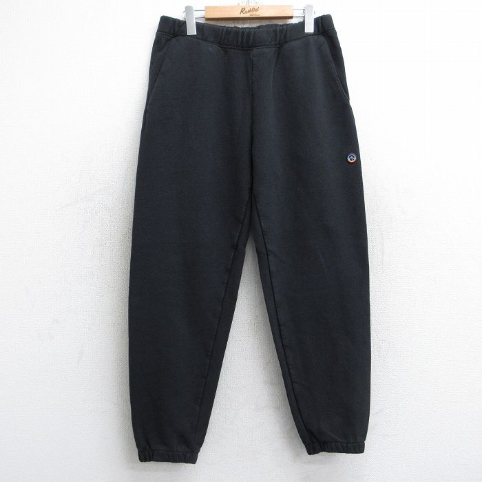 W32★古着 パタゴニア patagonia スウェット パンツ メンズ ワンポイントロゴ 黒 ブラック 25sep03 中古 ボトムス ロング