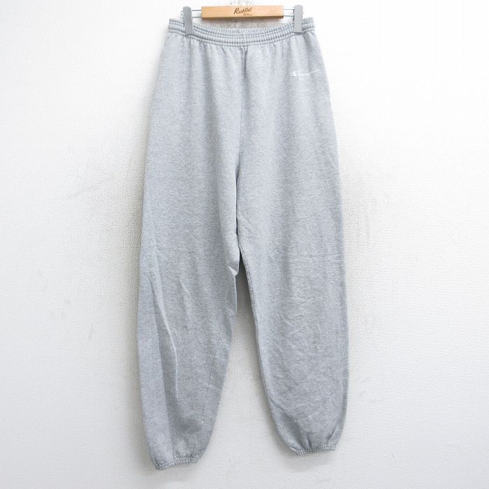 W30★古着 チャンピオン champion スウェット パンツ メンズ 00年代 00s ワンポイントロゴ グレー 霜降り 25sep03 中古 ボトムス ロング