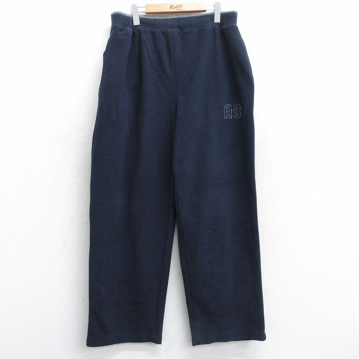 W35★古着 エアロポステール AEROPOSTALE フリース パンツ メンズ A87 紺 ネイビー 25sep16 中古 ボトムス ロング