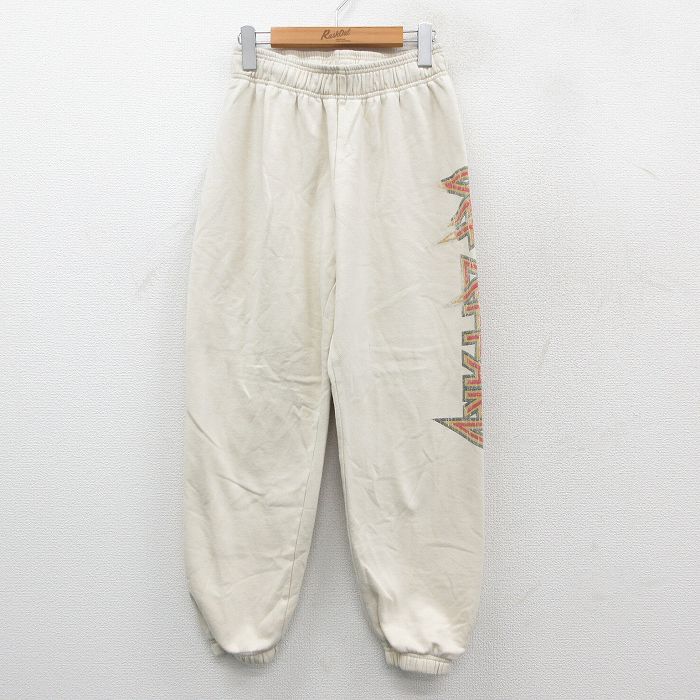 W30★古着 ロック バンド スウェット パンツ メンズ デフレパード 生成り 25sep22 中古 ボトムス ロング