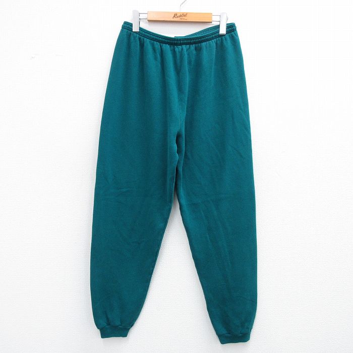 W36★古着 ヘインズ Hanes スウェット パンツ メンズ 00年代 00s 無地 青緑 25oct02 中古 ボトムス ロング