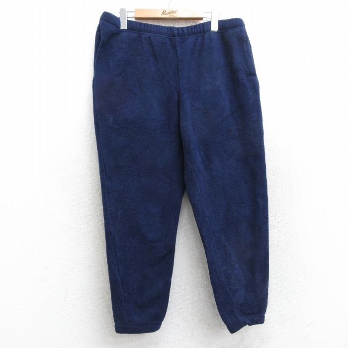 W37★古着 パタゴニア patagonia フリース パンツ メンズ 90年代 90s 無地 USA製 紺 ネイビー 【spe】 25oct28 中古 ボトムス ロング