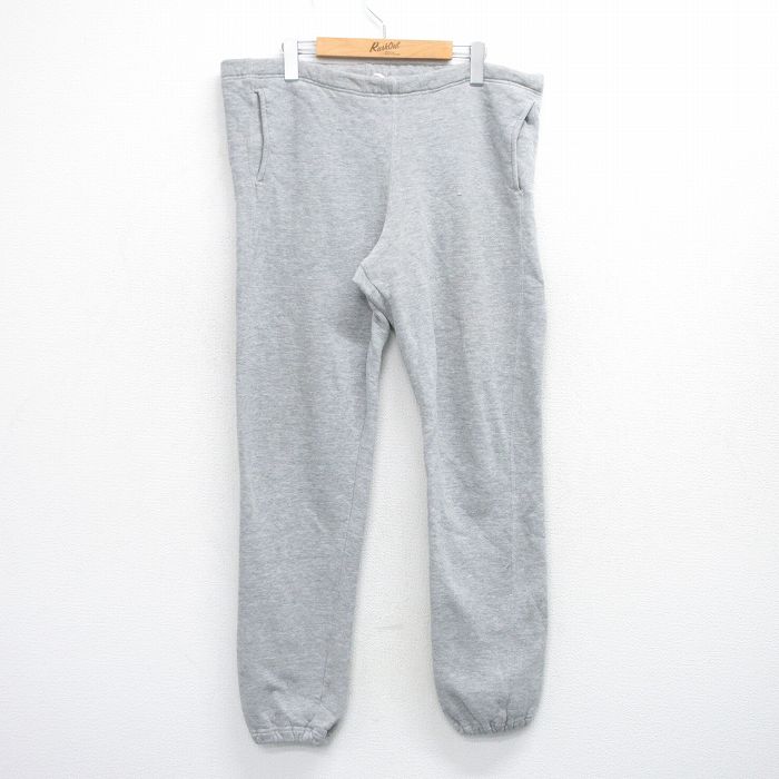 【20%OFF】W39★古着 ラッセル スウェット パンツ メンズ 90年代 90s 無地 USA製 グレー 霜降り 25oct29 中古 ボトムス ロング