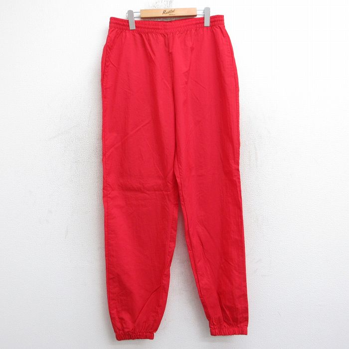 W33★古着 マルボロ ナイロン パンツ メンズ 90年代 90s 赤【spe】 25nov21