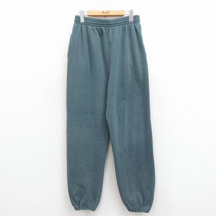 【20%OFF】W32★古着 ラッセル スウェット パンツ メンズ 90年代 90s 無地 USA製 緑【spe】 25dec06