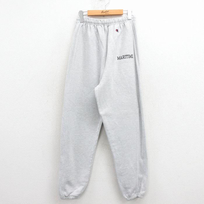 W30★古着 チャンピオン champion リバースウィーブ スウェット パンツ メンズ 00年代 00s MARITIME 薄グレー 霜降り 25dec06