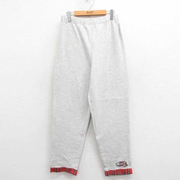 90s スウェットパンツ ミッキー グレー W32 | 古着