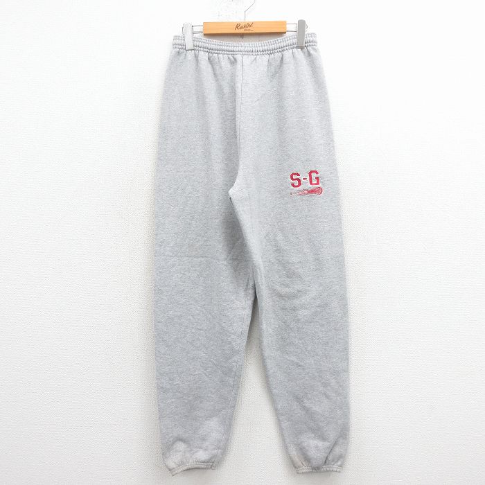 W30★古着 チャンピオン champion スウェット パンツ メンズ 00年代 00s ラクロス 薄グレー 霜降り 25dec06