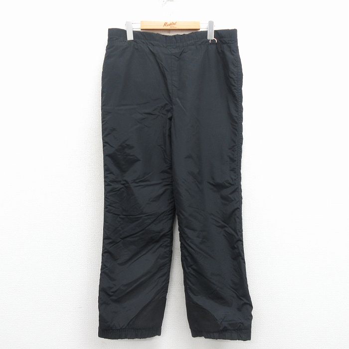 W37★古着 コロンビア ナイロン パンツ メンズ 90年代 90s ワンポイントロゴ 黒【spe】 25dec06